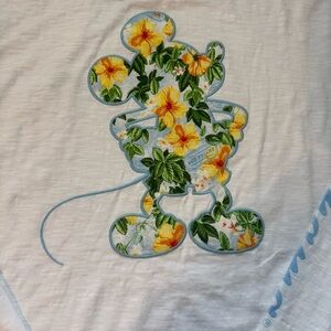 TOMMY BAHAMA White Disney Mickey Mouse Bon Voyage Long Sleeve Shirt Large Tall